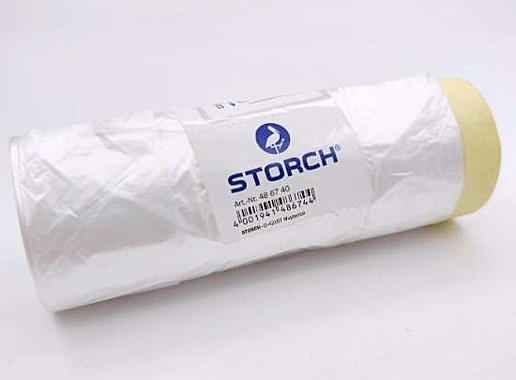Пленка защитная с белой малярной лентой Storch Profi CQ Folie (110см*33м)